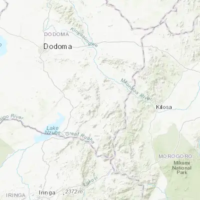 Map showing location of Kibakwe (-6.716670, 36.366670)