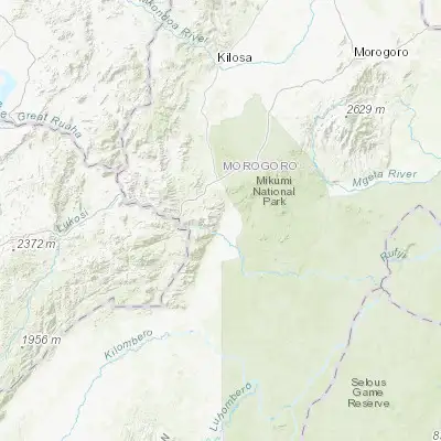 Map showing location of Kidodi (-7.603610, 37.004380)