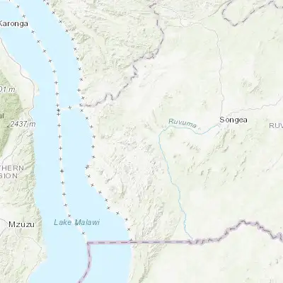 Map showing location of Kigonsera (-10.800000, 35.050000)