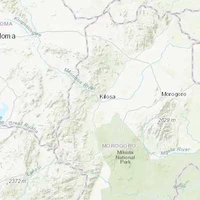 Map showing location of Kilosa (-6.833330, 36.983330)