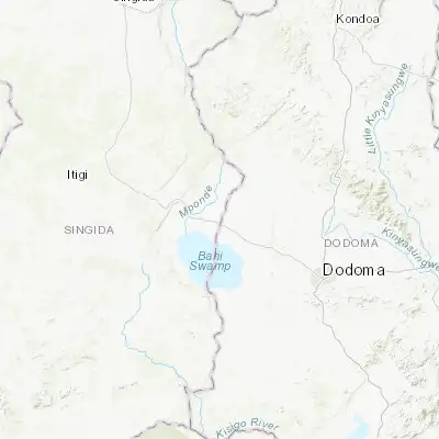 Map showing location of Kintinku (-5.883330, 35.233330)