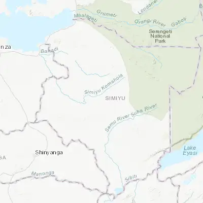 Map showing location of Kisesa (-3.083330, 34.150000)