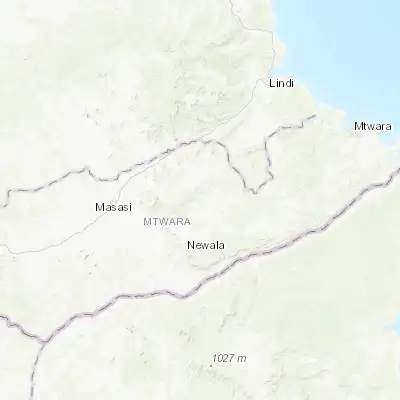 Map showing location of Kitangari (-10.650000, 39.333330)