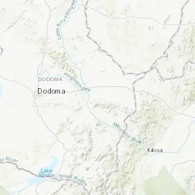 Map showing location of Kongwa (-6.200000, 36.416670)