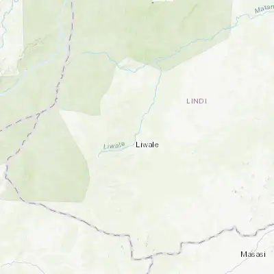 Map showing location of Liwale (-9.766670, 37.933330)