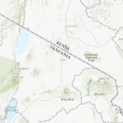 Map showing location of Longido (-2.733190, 36.697730)