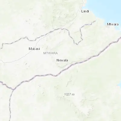 Map showing location of Luchingu (-10.900000, 39.333330)
