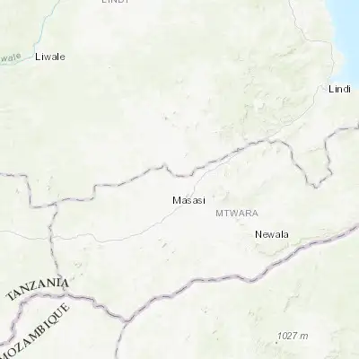 Map showing location of Lukuledi (-10.566670, 38.800000)