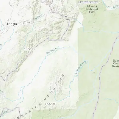 Map showing location of Lupiro (-8.383330, 36.666670)