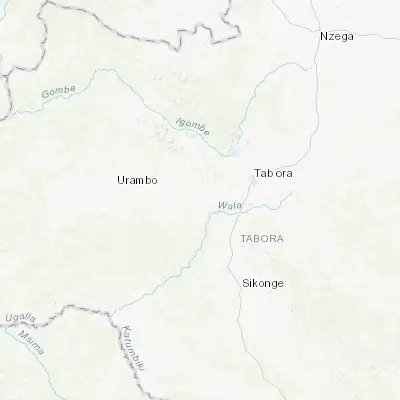 Map showing location of Mabama (-5.133330, 32.533330)