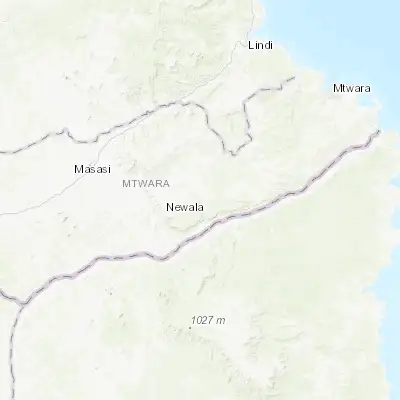 Map showing location of Mahuta (-10.866670, 39.450000)