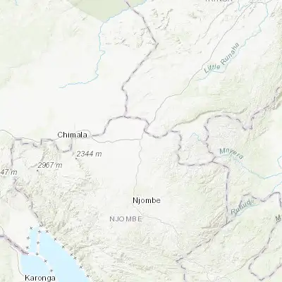 Map showing location of Makumbako (-8.850000, 34.833330)
