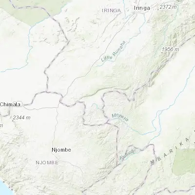 Map showing location of Makungu (-8.733330, 35.283330)
