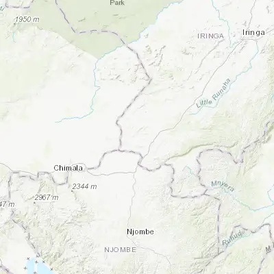 Map showing location of Malangali (-8.566670, 34.850000)