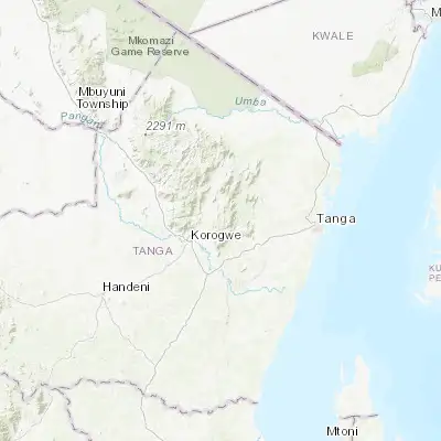Map showing location of Maramba (-5.050000, 38.616670)