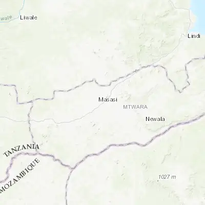 Map showing location of Masasi (-10.716670, 38.800000)
