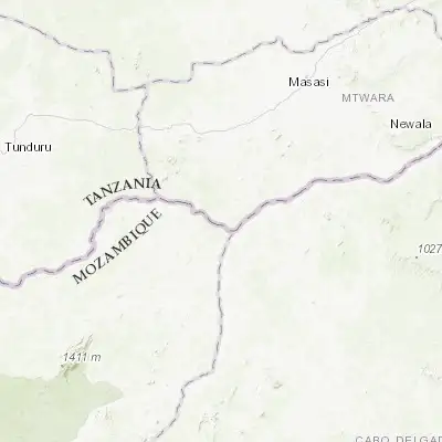 Map showing location of Masuguru (-11.366670, 38.416670)