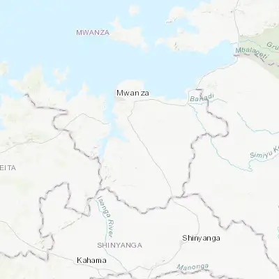 Map showing location of Misungwi (-2.850000, 33.083330)