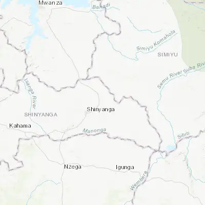 Map showing location of Mwadui (-3.550000, 33.600000)