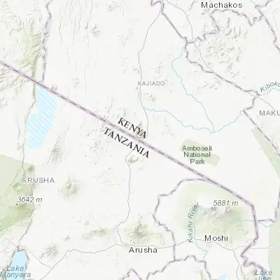 Map showing location of Namanga (-2.551160, 36.783770)