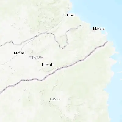 Map showing location of Namikupa (-10.833330, 39.600000)