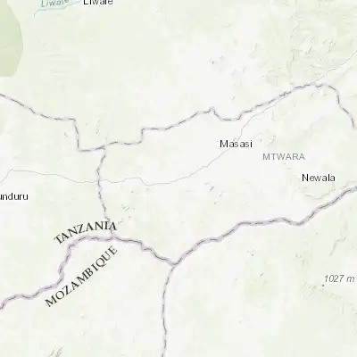 Map showing location of Nangomba (-10.900000, 38.500000)