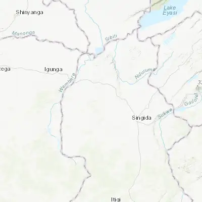Map showing location of Ndago (-4.600000, 34.350000)