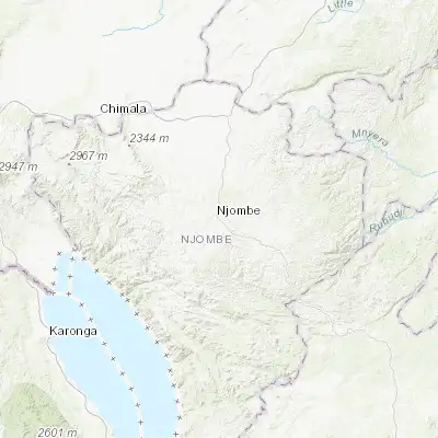Map showing location of Njombe (-9.349170, 34.771670)