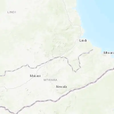 Map showing location of Nyangao (-10.333330, 39.283330)