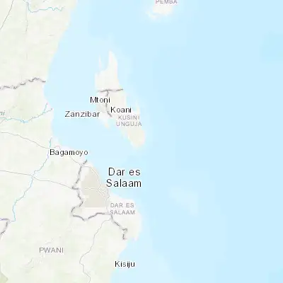 Map showing location of Sokoni (-6.433330, 39.550000)