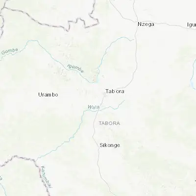 Map showing location of Tumbi (-5.066670, 32.733330)