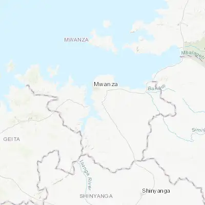 Map showing location of Usagara (-2.683330, 33.000000)