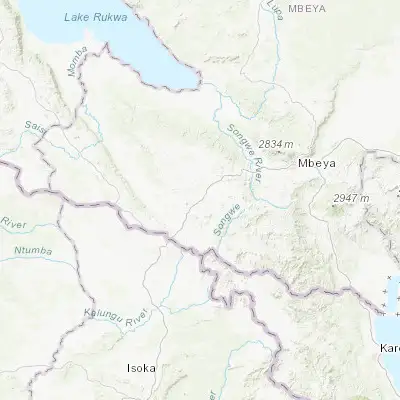 Map showing location of Vwawa (-9.108060, 32.934720)