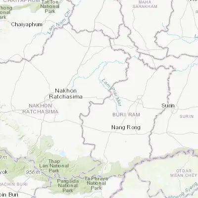 Map showing location of Ban Huai Thalaeng (14.983330, 102.650000)