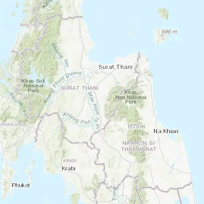 Map showing location of Ban Na San (8.800360, 99.363720)