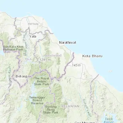 Map showing location of Ban Su-ngai Pa Di (6.072390, 101.871720)