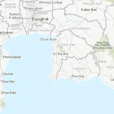 Map showing location of Ban Talat Bueng (13.071470, 101.003140)