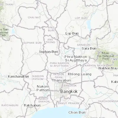 Map showing location of Bang Ban (14.373950, 100.485280)