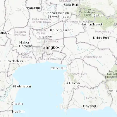 Map showing location of Bang Bo District (13.583330, 100.816670)