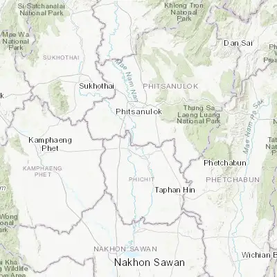 Map showing location of Bang Krathum (16.578310, 100.300340)