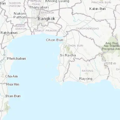 Map showing location of Bang Lamung (13.047040, 100.928910)