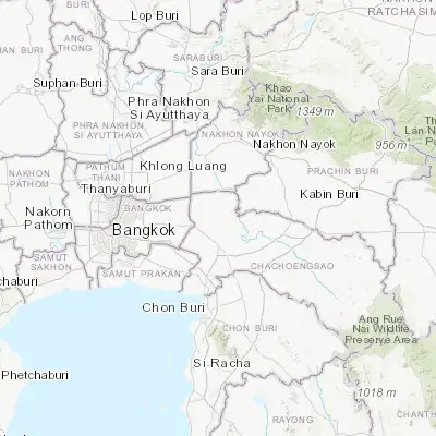 Map showing location of Bang Nam Priao (13.847390, 101.053060)