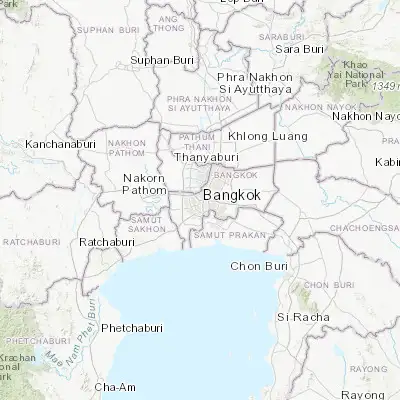 Map showing location of Bangkok (13.753980, 100.501440)