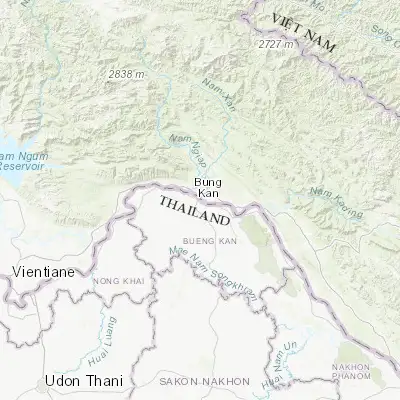 Map showing location of Bueng Kan (18.363030, 103.651940)