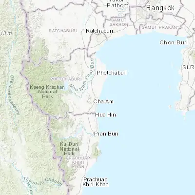 Map showing location of Cha-am (12.800000, 99.966670)