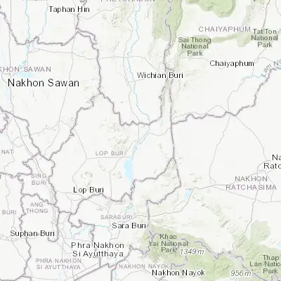 Map showing location of Chai Badan (15.200000, 101.133330)