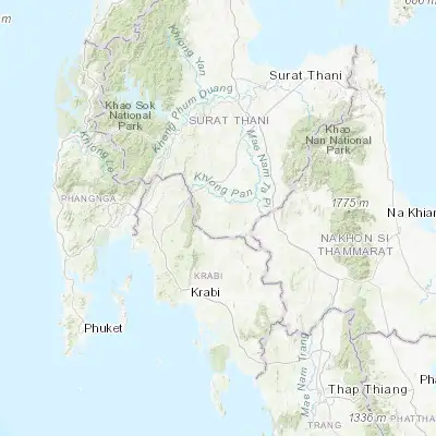 Map showing location of Chai Buri (8.462220, 99.076310)