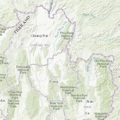 Map showing location of Chiang Kham (19.523310, 100.300000)