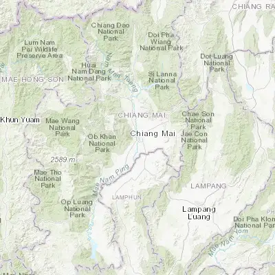 Map showing location of Chiang Mai (18.790380, 98.984680)