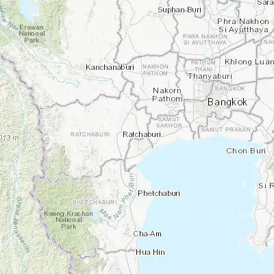 Map showing location of Damnoen Saduak (13.518250, 99.954690)